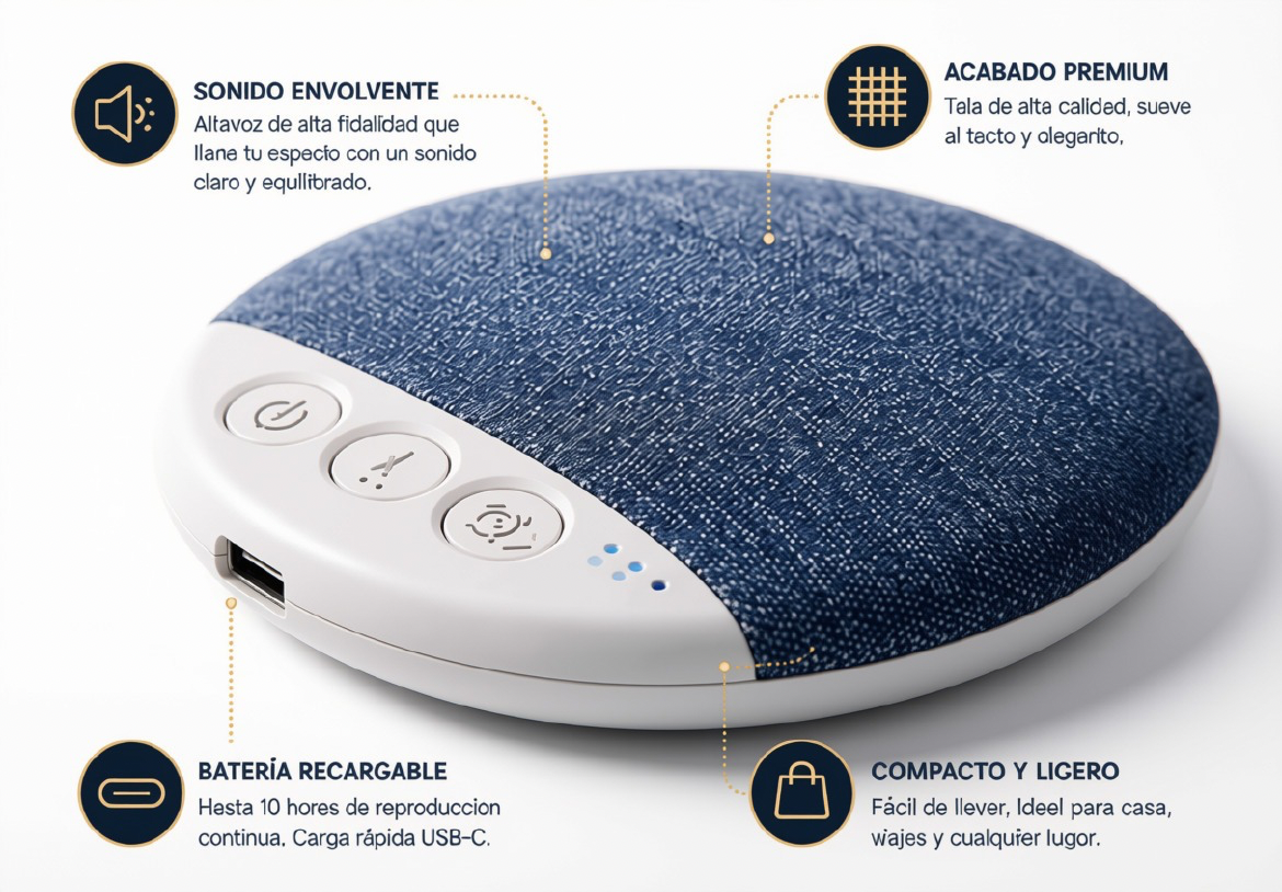 Altavoz de Almohada con Ruido Blanco — Tu Ritual para Dormir Mejor